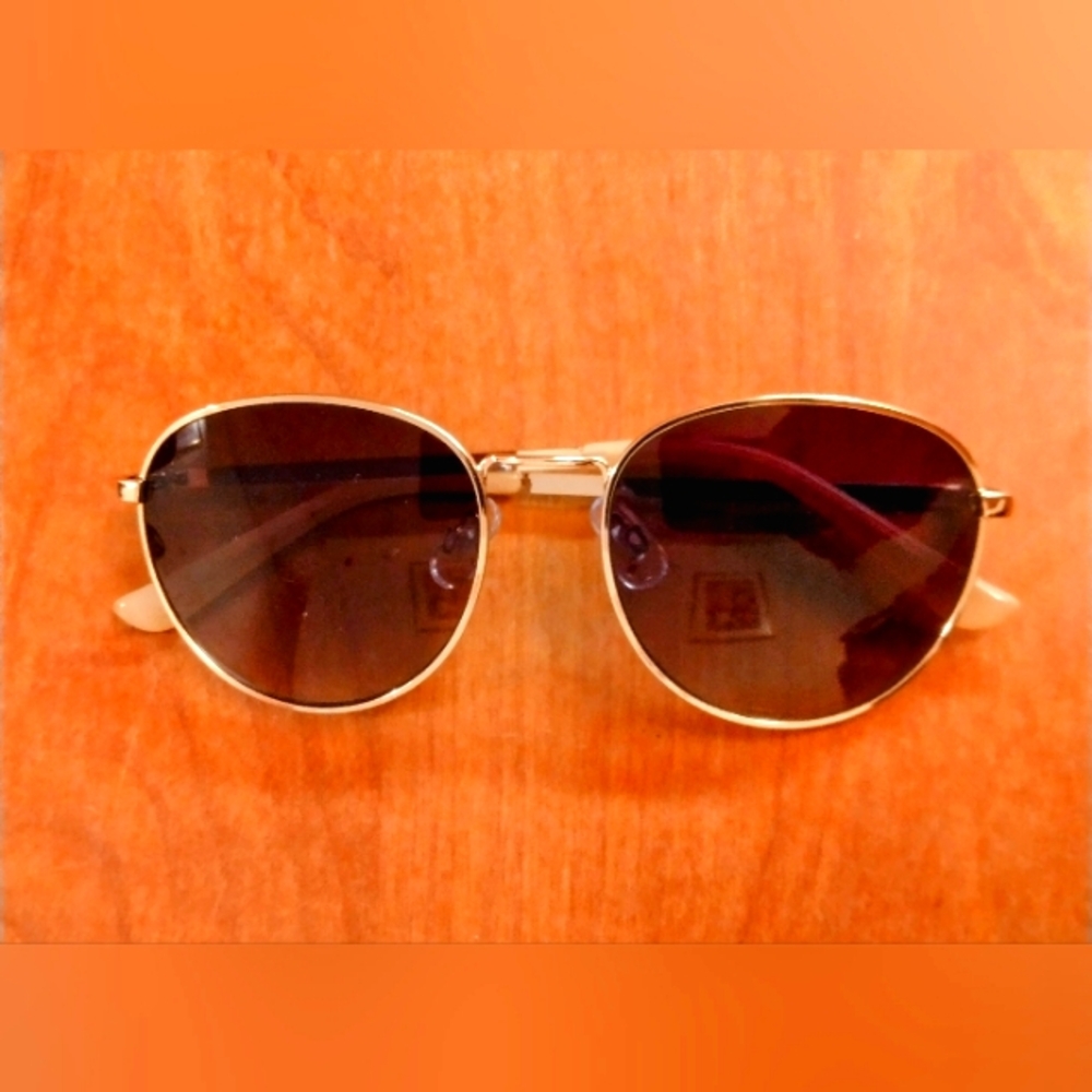 Oscar De La Renta Gold Frame Sunglasses